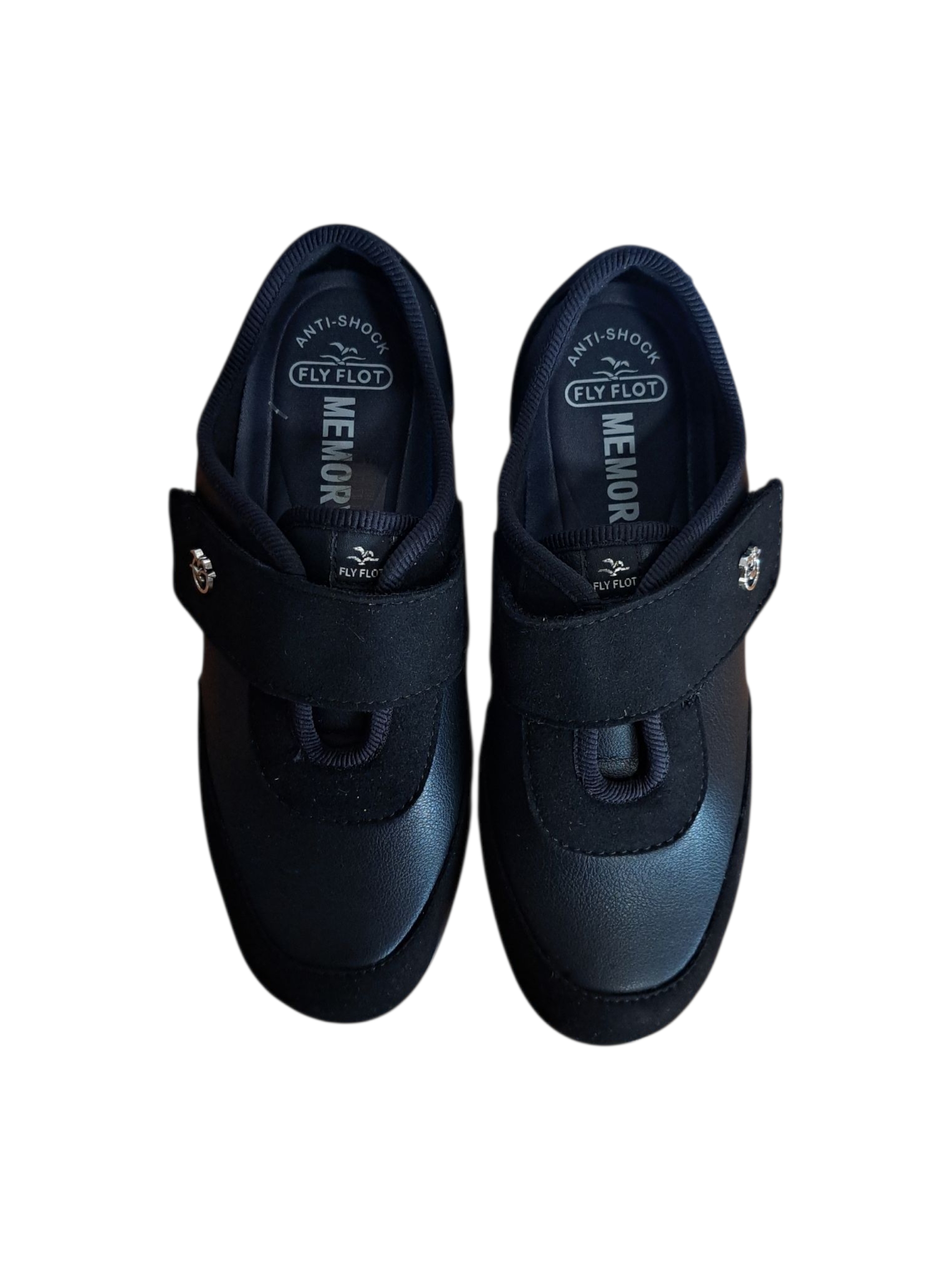 Fly Flot Γυναικεία Μοκασίνια σε Γκρι- Μαύρο