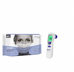  Θερμόμετρο υπερύθρων Medtech FE-03 + 3 πακέτα Μάσκες Προστασίας Vestamed 3 Φύλλων Λευκές των 10τμχ 