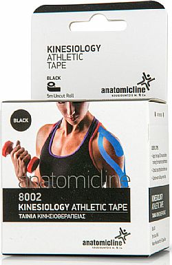 Anatomic Line Kinesiology Athletic Tape 5cm X 5m Μαύρο