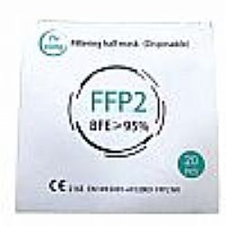FFP2 Civil Protective Mask BFE >95% Μαύρο 20τμχ