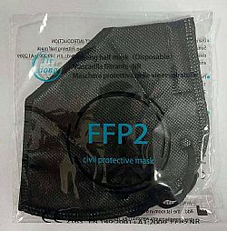 FFP2 Civil Protective Mask BFE >95% Μαύρο 20τμχ