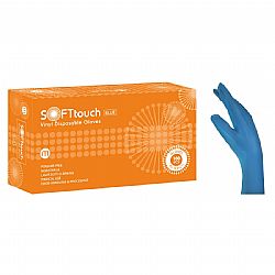 Soft Touch Γάντια Βινυλίου - Μπλε χωρίς πούδρα