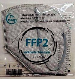 Tiexiong FFP2 Civil Protective Mask BFE >95% Γκρι 20τμχ