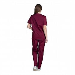 Alezi Σετ Παντελόνι & Μπλούζα Unisex σε Μπορντό Χρώμα SCRUB-UNISEX-BORDEAUX