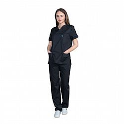 Alezi Σετ Παντελόνι & Μπλούζα Unisex σε Μάυρο Χρώμα SCRUB-UNISEX-BLACK