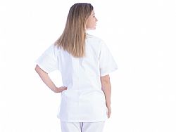 GIMA Μπλούζα Unisex σε Λευκό Χρώμα 60% ΒΑΜΒΑΚΙ - 40% ΠΟΛΥΕΣΤΕΡΑΣ  SCRUB-UNISEX-WHITE